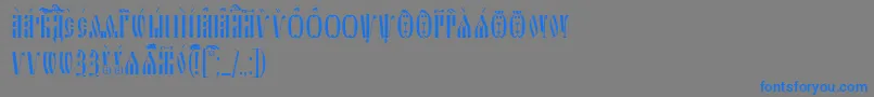 SlavjanicIeucs Font – Blue Fonts on Gray Background