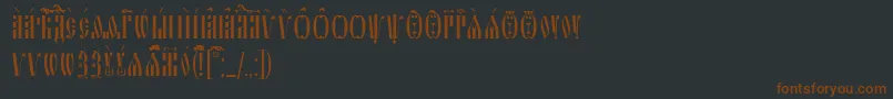 SlavjanicIeucs Font – Brown Fonts on Black Background