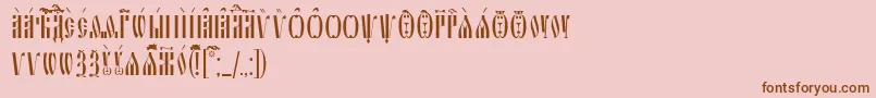 SlavjanicIeucs Font – Brown Fonts on Pink Background