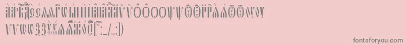 SlavjanicIeucs Font – Gray Fonts on Pink Background
