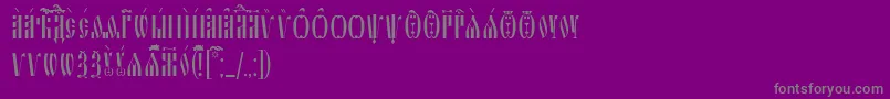 SlavjanicIeucs Font – Gray Fonts on Purple Background