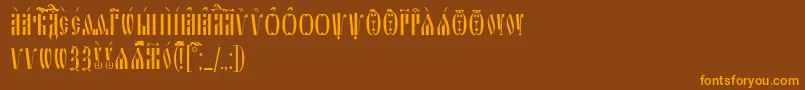 SlavjanicIeucs Font – Orange Fonts on Brown Background