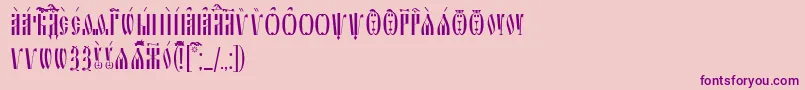 SlavjanicIeucs Font – Purple Fonts on Pink Background
