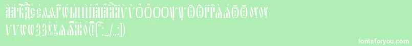 SlavjanicIeucs Font – White Fonts on Green Background