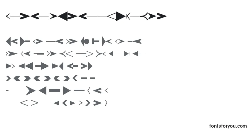Schriftart CreativearrowsLtOne – Alphabet, Zahlen, spezielle Symbole