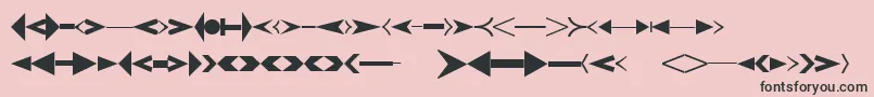 CreativearrowsLtOne-fontti – mustat fontit vaaleanpunaisella taustalla