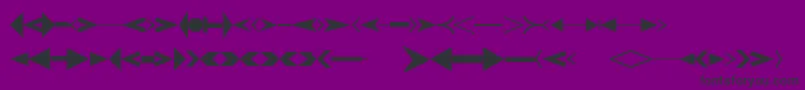 フォントCreativearrowsLtOne – 紫の背景に黒い文字