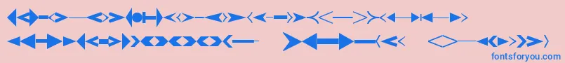 Czcionka CreativearrowsLtOne – niebieskie czcionki na różowym tle