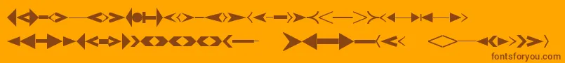 フォントCreativearrowsLtOne – オレンジの背景に茶色のフォント