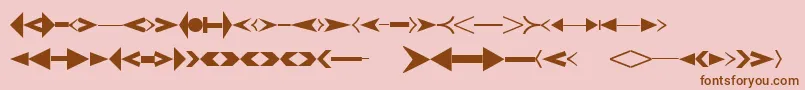 CreativearrowsLtOne-fontti – ruskeat fontit vaaleanpunaisella taustalla