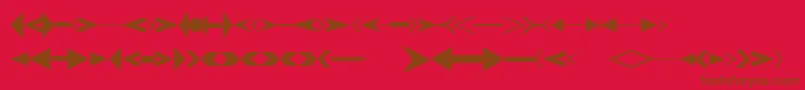 Czcionka CreativearrowsLtOne – brązowe czcionki na czerwonym tle