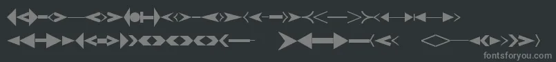 Czcionka CreativearrowsLtOne – szare czcionki na czarnym tle
