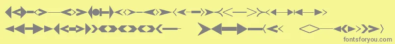 フォントCreativearrowsLtOne – 黄色の背景に灰色の文字