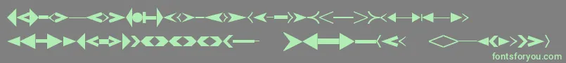 フォントCreativearrowsLtOne – 灰色の背景に緑のフォント