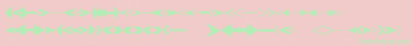CreativearrowsLtOne-Schriftart – Grüne Schriften auf rosa Hintergrund