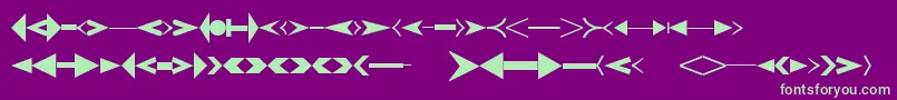 Шрифт CreativearrowsLtOne – зелёные шрифты на фиолетовом фоне