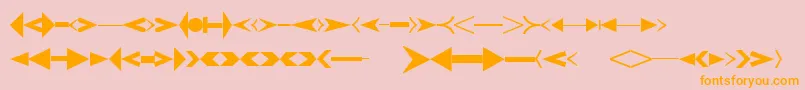 CreativearrowsLtOne-fontti – oranssit fontit vaaleanpunaisella taustalla