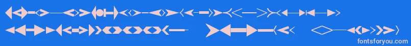 Czcionka CreativearrowsLtOne – różowe czcionki na niebieskim tle
