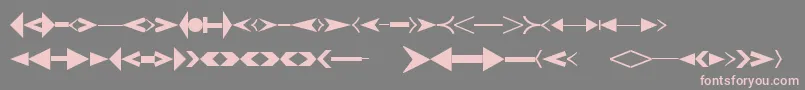 Czcionka CreativearrowsLtOne – różowe czcionki na szarym tle