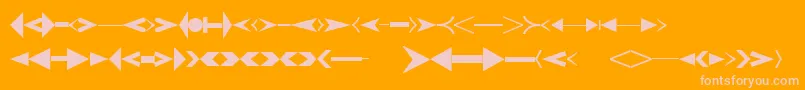 Шрифт CreativearrowsLtOne – розовые шрифты на оранжевом фоне