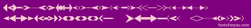 CreativearrowsLtOne-fontti – vaaleanpunaiset fontit violetilla taustalla