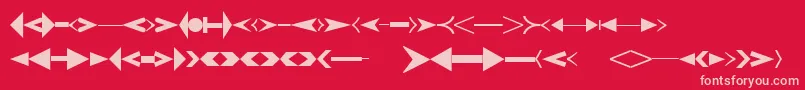CreativearrowsLtOne-fontti – vaaleanpunaiset fontit punaisella taustalla