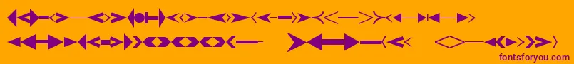 CreativearrowsLtOne-Schriftart – Violette Schriften auf orangefarbenem Hintergrund