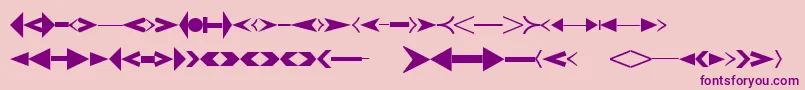 CreativearrowsLtOne-Schriftart – Violette Schriften auf rosa Hintergrund