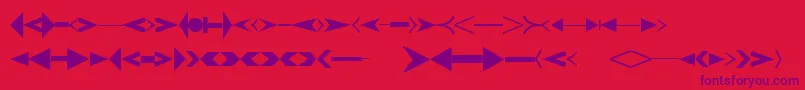 Czcionka CreativearrowsLtOne – fioletowe czcionki na czerwonym tle