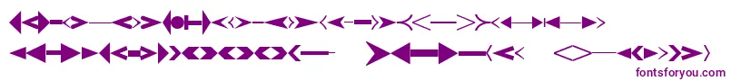 CreativearrowsLtOne-Schriftart – Violette Schriften auf weißem Hintergrund