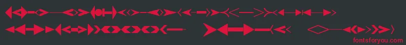 フォントCreativearrowsLtOne – 黒い背景に赤い文字