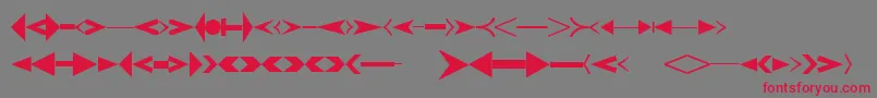 フォントCreativearrowsLtOne – 赤い文字の灰色の背景
