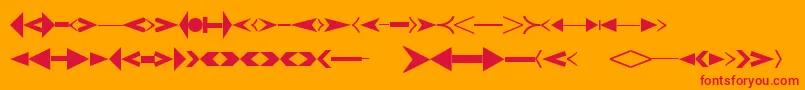 フォントCreativearrowsLtOne – オレンジの背景に赤い文字
