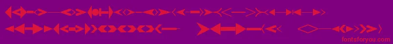 Czcionka CreativearrowsLtOne – czerwone czcionki na fioletowym tle