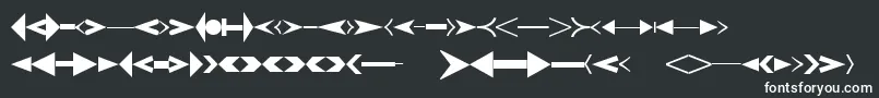 フォントCreativearrowsLtOne – 黒い背景に白い文字