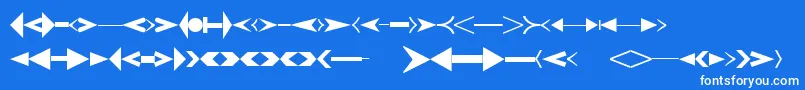 フォントCreativearrowsLtOne – 青い背景に白い文字