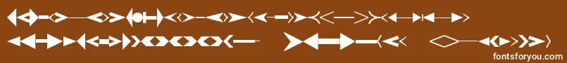 フォントCreativearrowsLtOne – 茶色の背景に白い文字