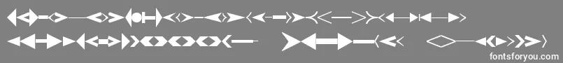 フォントCreativearrowsLtOne – 灰色の背景に白い文字