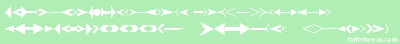 フォントCreativearrowsLtOne – 緑の背景に白い文字