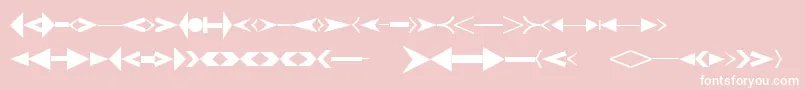 CreativearrowsLtOne-fontti – valkoiset fontit vaaleanpunaisella taustalla