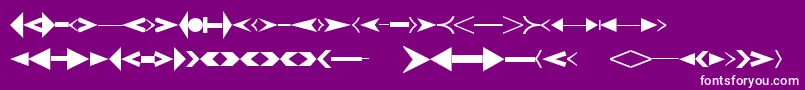 CreativearrowsLtOne-fontti – valkoiset fontit violetilla taustalla