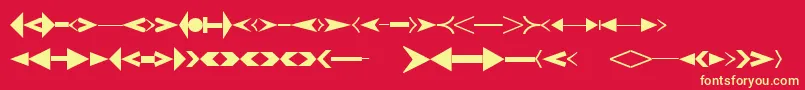 フォントCreativearrowsLtOne – 黄色の文字、赤い背景