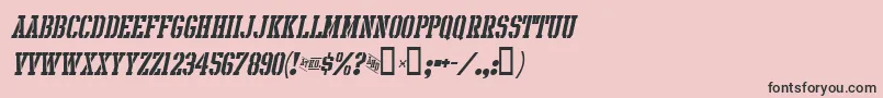 IntramuralStencilItalicJl Font – Black Fonts on Pink Background