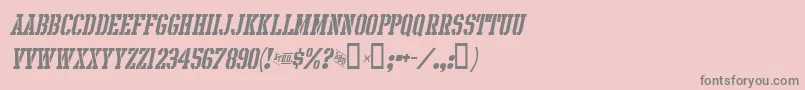 Police IntramuralStencilItalicJl – polices grises sur fond rose