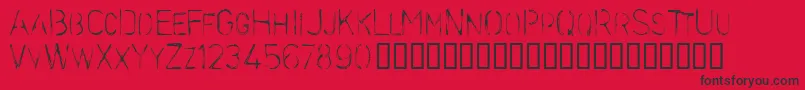 Stencilc Font – Black Fonts on Red Background