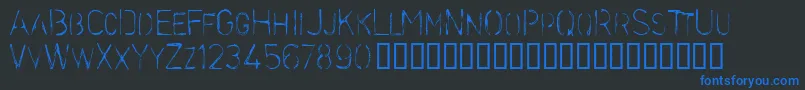 Stencilc Font – Blue Fonts on Black Background