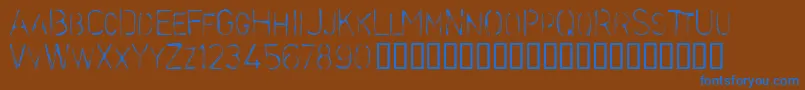 Stencilc Font – Blue Fonts on Brown Background
