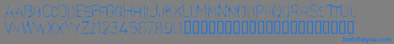 Stencilc Font – Blue Fonts on Gray Background