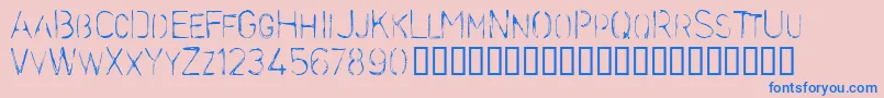 Stencilc Font – Blue Fonts on Pink Background