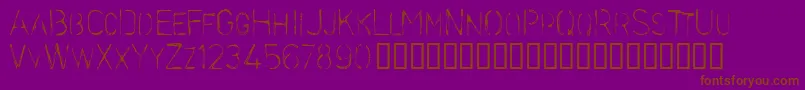Stencilc Font – Brown Fonts on Purple Background